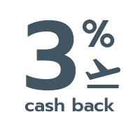 3% cash back