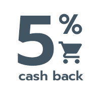 5% cash back